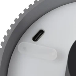Lámpara de mesa LED con batería recargable Lindby Linor, gris humo, USB,