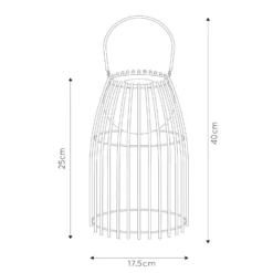 Lámpara de mesa LED Fjara, óxido