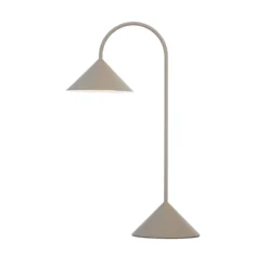 Lámpara de mesa LED FRANDSEN Grasp, gris arena, altura 47 cm