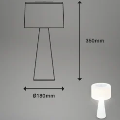 Lámpara de mesa LED Halo, a pilas, blanca