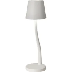 Lámpara de mesa LED Judy, batería, IP54, blanco