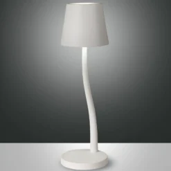Lámpara de mesa LED Judy, batería, IP54, blanco