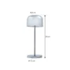 Lámpara de mesa LED Lucande Quill, cromada, CCT, atenuable