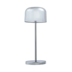 Lámpara de mesa LED Lucande Quill, cromada, CCT, atenuable