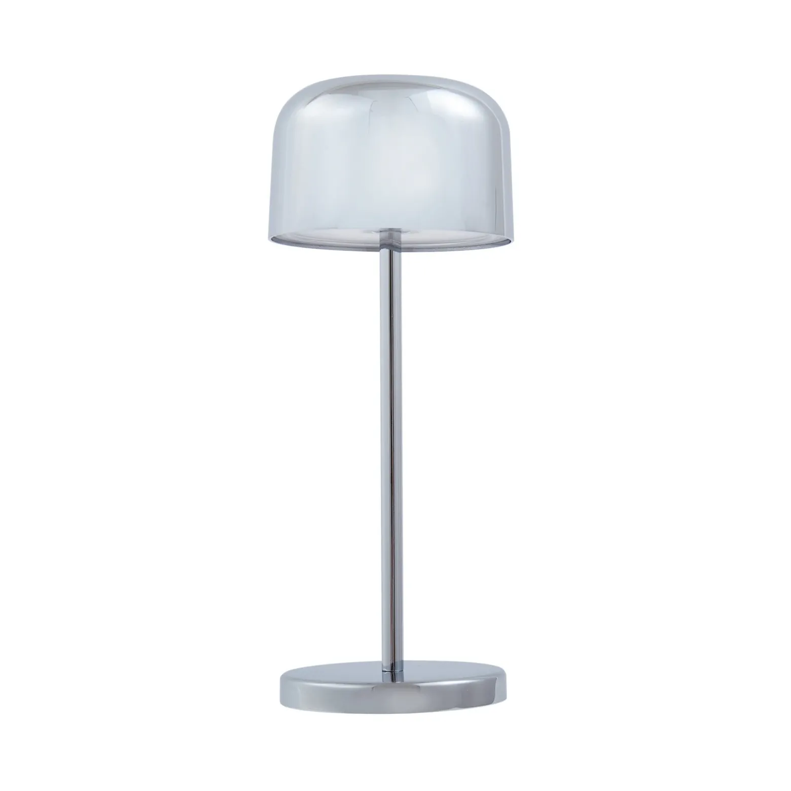Lámpara de mesa LED Lucande Quill, cromada, CCT, atenuable