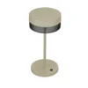 Lámpara de mesa LED Malla batería recargable, altura 30cm arena/negro