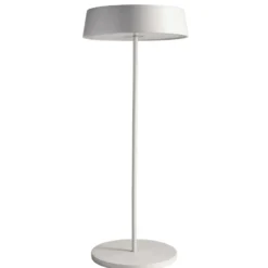 Lámpara de mesa LED Miram, batería, blanco