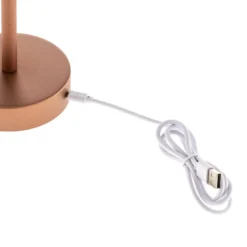 Lámpara de mesa LED Newgarden Lola Slim con batería, oro rosa