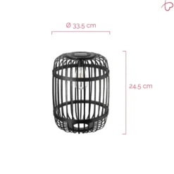 Lámpara de mesa LED Pauleen SUNSHINE RAY, negra, 25 cm, IP44