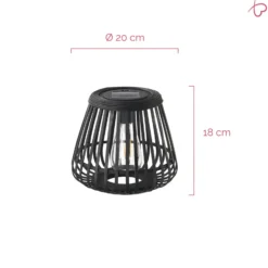 Lámpara de mesa LED Pauleen SUNSHINE GLIMMER, negra, IP44