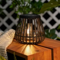 Lámpara de mesa LED Pauleen SUNSHINE GLIMMER, negra, IP44