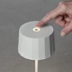 Lámpara de mesa LED Positano para exterior, blanco