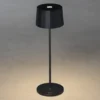 Lámpara de mesa LED Positano para exterior, negro