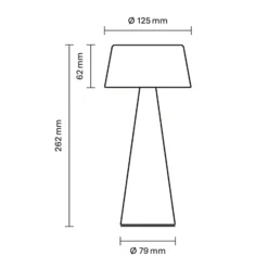 Lámpara de mesa LED recargable Solino, blanca, solar/USB, 26 cm, IP44