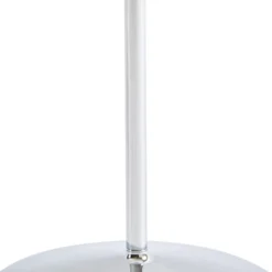 Lámpara de mesa LED recargable Lucande Anoria, cromada/blanca, cristal, IP44,