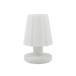 Lámpara de mesa LED recargable Jovem de Lindby, blanca, plástico, RGB