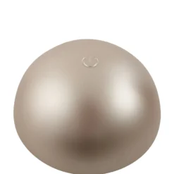 Lámpara de mesa LED recargable Lindby Pippin, dorada/travertino, IP44