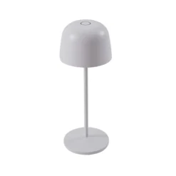 Lámpara de mesa LED recargable Lindby Arietty, blanca, atenuable, IP65