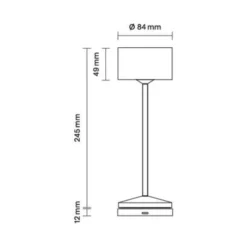 Lámpara de mesa LED recargable Veluna, verde, altura 25 cm, IP44, atenuable, CCT