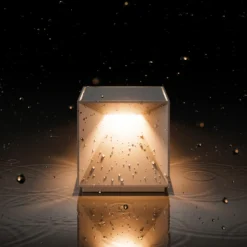 Lámpara de mesa LED recargable Nutalis, gris grafito, IP54, atenuable