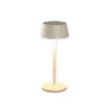 Lámpara de mesa LED recargable Facetta, juego de 3, beige, 22 cm, IP44