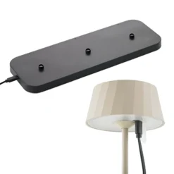 Lámpara de mesa LED recargable Facetta, juego de 3, beige, 22 cm, IP44