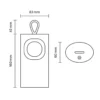 Lámpara de mesa LED recargable Lunari, negro, 16 cm, metal, CCT IP44