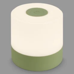 Lámpara de mesa LED recargable Smal, verde, 2.700K, atenuable