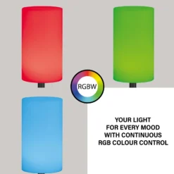 Lámpara de mesa LED recargable Larino, altura 28 cm
