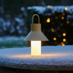 Lámpara de mesa LED recargable LOOM DESIGN Shadow Small, beige, IP65