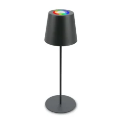 Lámpara de mesa LED recargable 7507015, antracita RGBW IP44 Regulador táctil