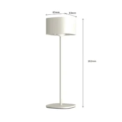 Lámpara de mesa LED recargable Calex Serino, arena, aluminio, 2700 K