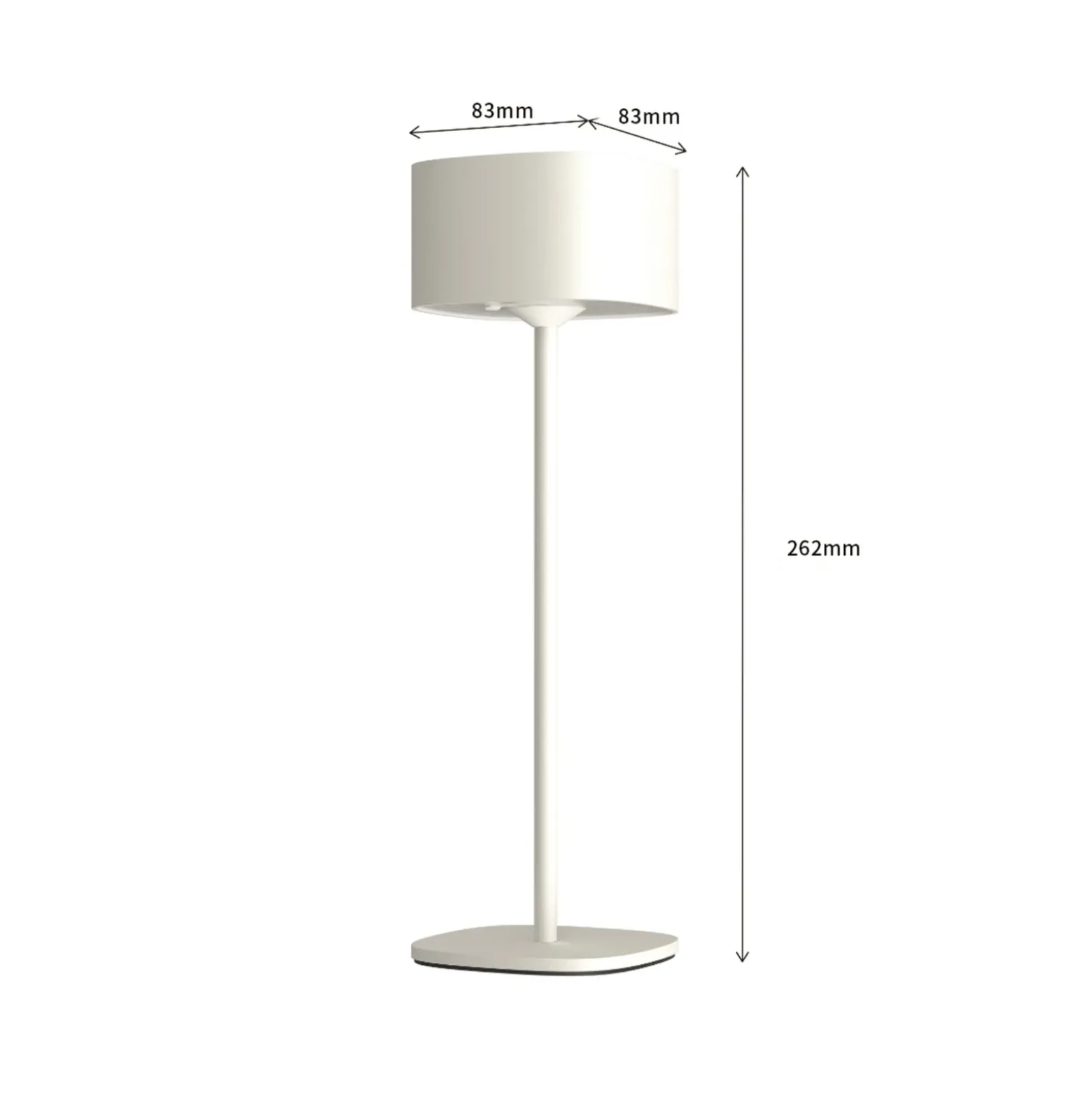 Lámpara de mesa LED recargable Calex Serino, arena, aluminio, 2700 K
