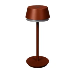 Lámpara de mesa LED recargable Lyon, terracota, IP54, atenuador, CCT, RGB