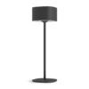 Lámpara de mesa LED recargable Calex Serino, negro, aluminio, 2700 K