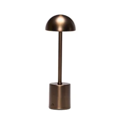 Lámpara de mesa LED recargable Taten, latón bruñido, altura 30 cm