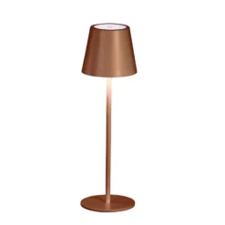 Lámpara de mesa LED recargable Viletto, color óxido, altura 36 cm, IP54