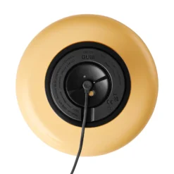 Lámpara de mesa LED recargable Gubi Obello, amarillo suave, IP44, cristal