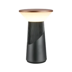 Lámpara de mesa LED recargable Pilia, bronce/antracita, altura 24 cm, IP44