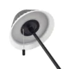 Lámpara de mesa LED recargable Ilvi de Lindby, negra, aluminio, Ø 17,5 cm