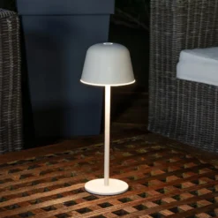 Lámpara de mesa LED recargable OSRAM ENDURA STYLE, beige 30 cm IP44 CCT
