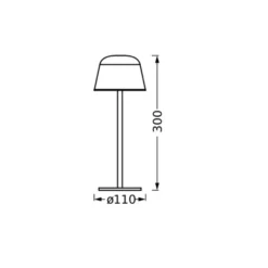 Lámpara de mesa LED recargable OSRAM ENDURA STYLE, beige 30 cm IP44 CCT