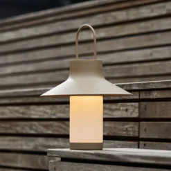 Lámpara de mesa LED recargable LOOM DESIGN Shadow Large, beige, IP65