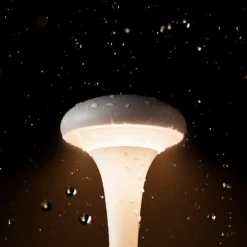 Lámpara de mesa LED recargable Nudrop mini, negra, IP54, atenuable