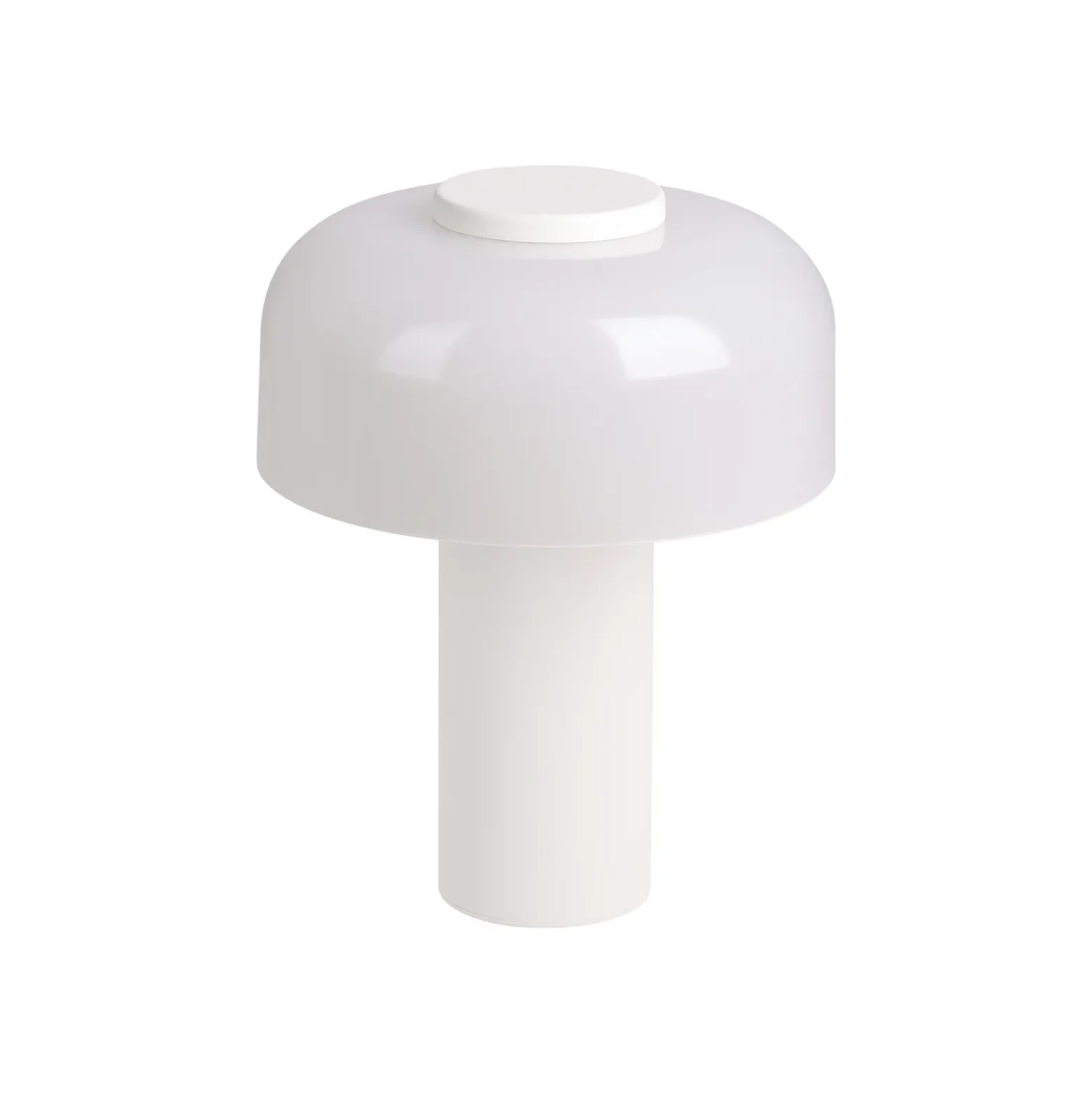 Lámpara de mesa LED recargable Ponente, Ø 16 cm, blanca, CCT, atenuable