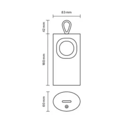 Lámpara de mesa LED recargable Lunari, dorada 16 cm Metal CCT IP44