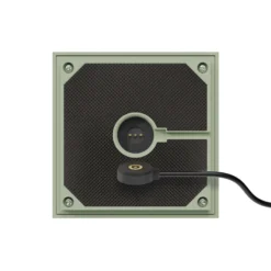 Lámpara de mesa LED recargable Nutalis, verde salvia, IP54, atenuable