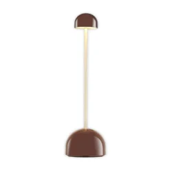 Lámpara de mesa LED recargable MARSET Sips, marrón/dorado, 31 cm, acero