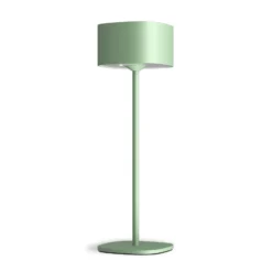Lámpara de mesa LED recargable Calex Serino, verde, aluminio, 2700 K