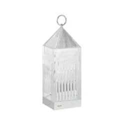 Lámpara de mesa LED recargable Kartell Lantern, color cristal, material